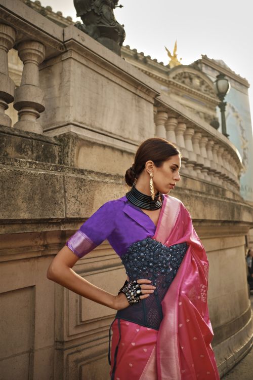 Picture of Taking Soft Silk Pink Saree