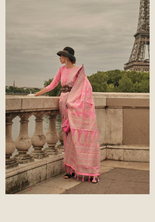 Picture of Superb Organza Pink Saree