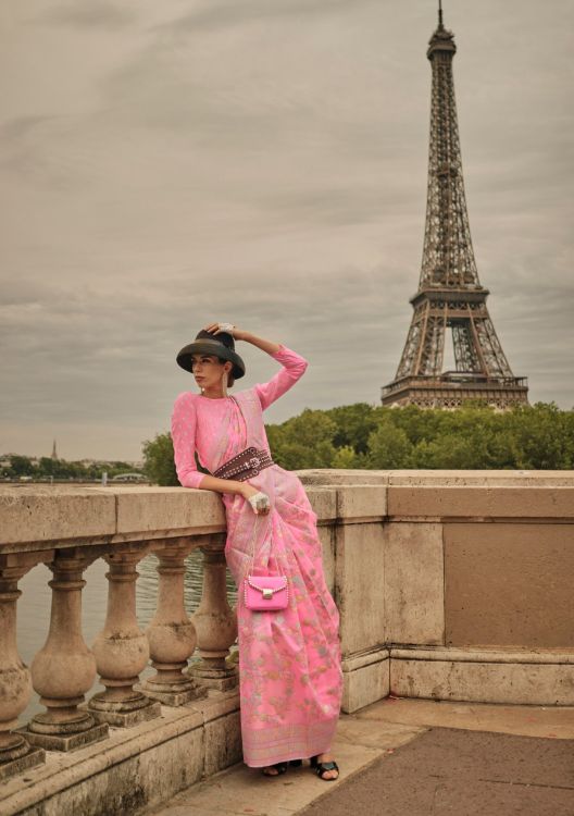 Picture of Superb Organza Pink Saree