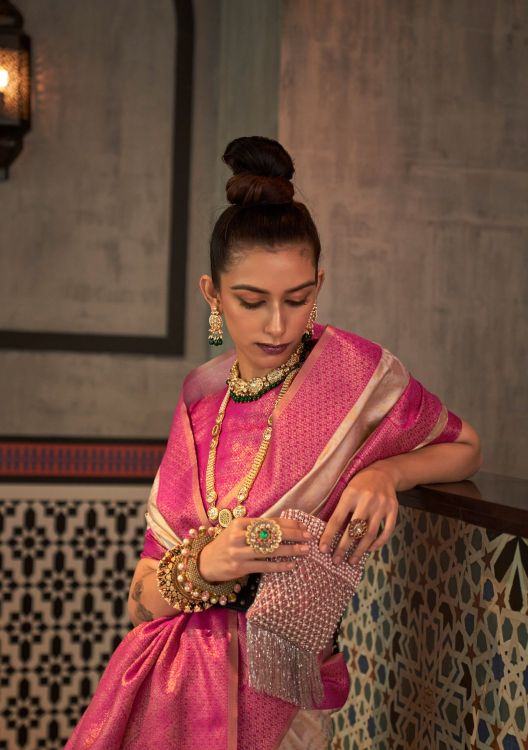 Picture of Charming Weaving Silk Beige Saree