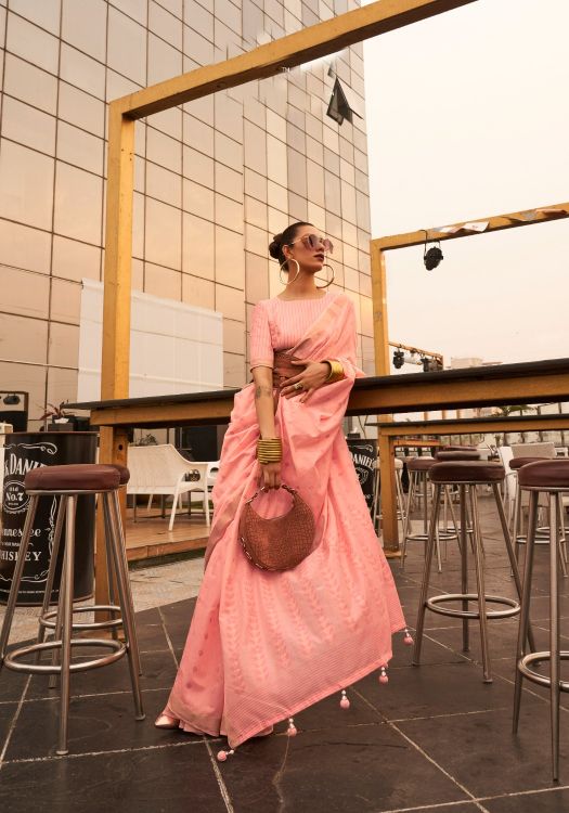 Picture of Radiant Poly Viscose Pink Saree