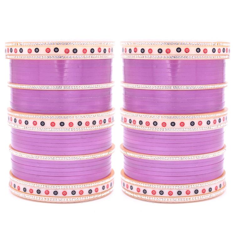 Picture of Wonderful Acrylic & Aluminium Pink Bangle Set