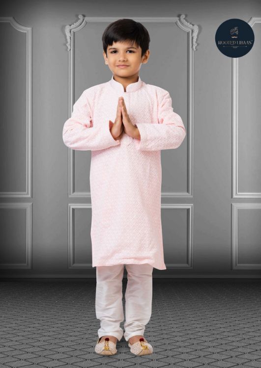 Picture of Function Wear Heavy Readymade Kid's Wear Kurta Pajama