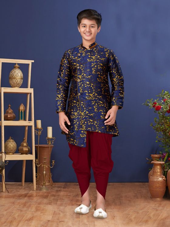 Picture of Pretty Silk Heavy Blue Indo Western