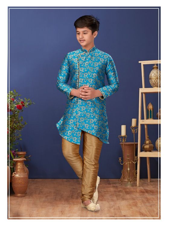 Picture of Marvelous Heavy Silk Sky Blue Indo Western