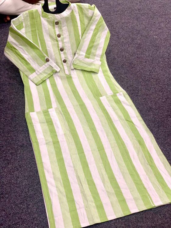 Picture of Exquisite Heavy Cotton Green Readymade Kurti