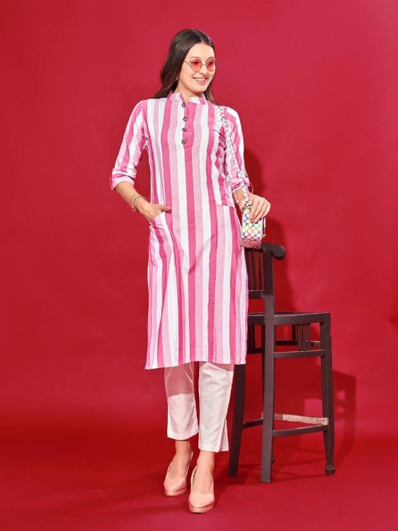 Picture of Superb Heavy Cotton Pink Readymade Kurti