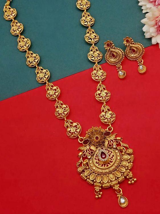 Picture of Taking Alloy Golden Long Necklace