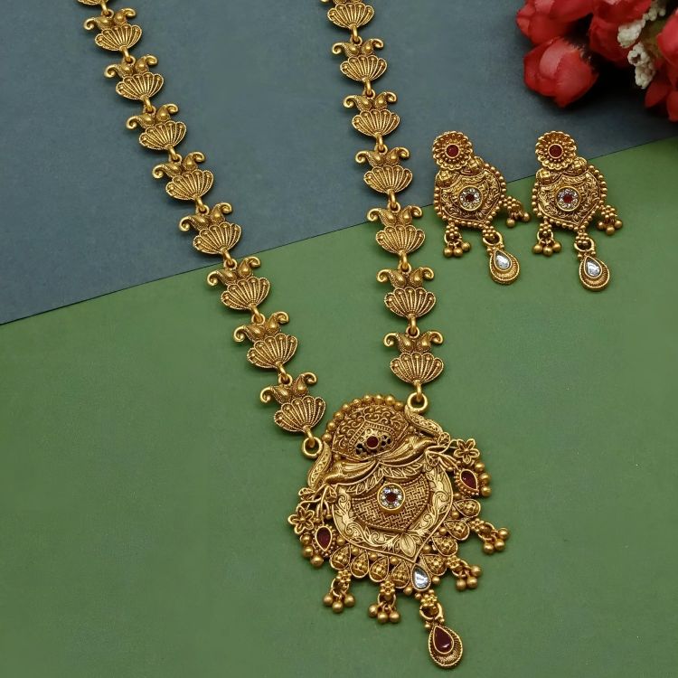 Picture of Beauteous Alloy Golden Long Necklace