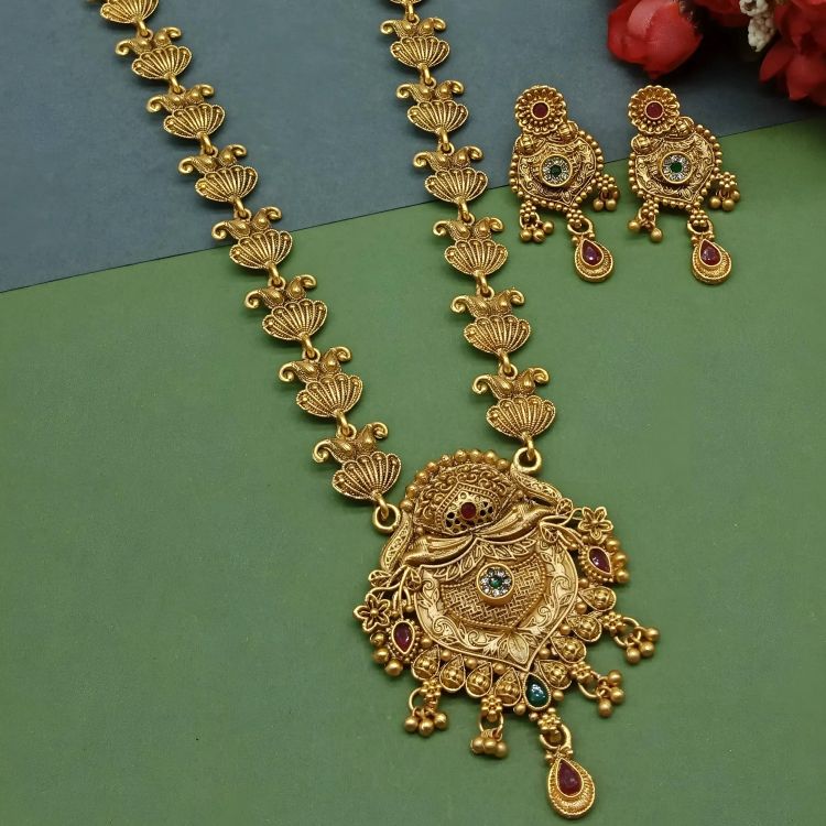 Picture of Fine Alloy Golden Long Necklace