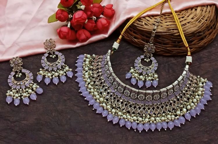 Picture of Sublime Alloy Purple Necklace