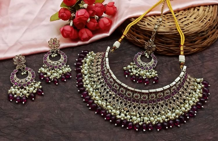 Picture of Lovely Alloy Purple Necklace