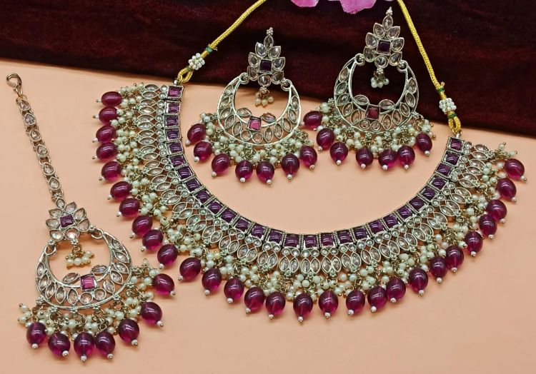 Picture of Wonderful Alloy Purple Necklace
