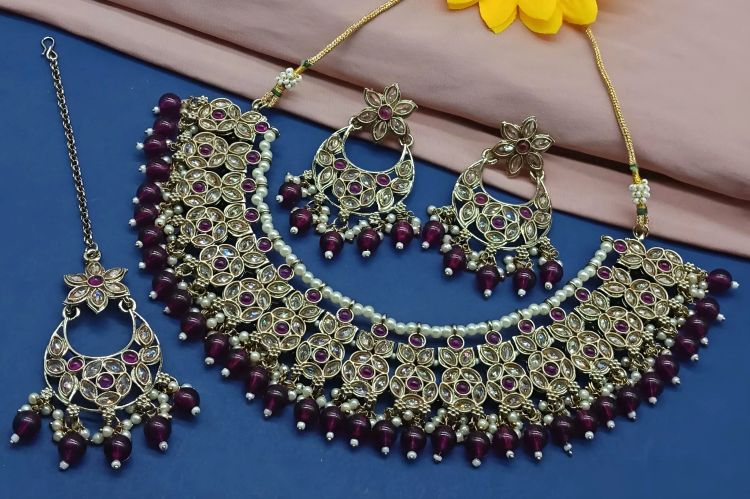 Picture of Sublime Alloy Purple Necklace