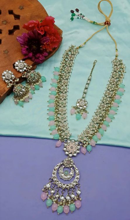 Picture of Beauteous Alloy & Stone & Moti Multi Necklace