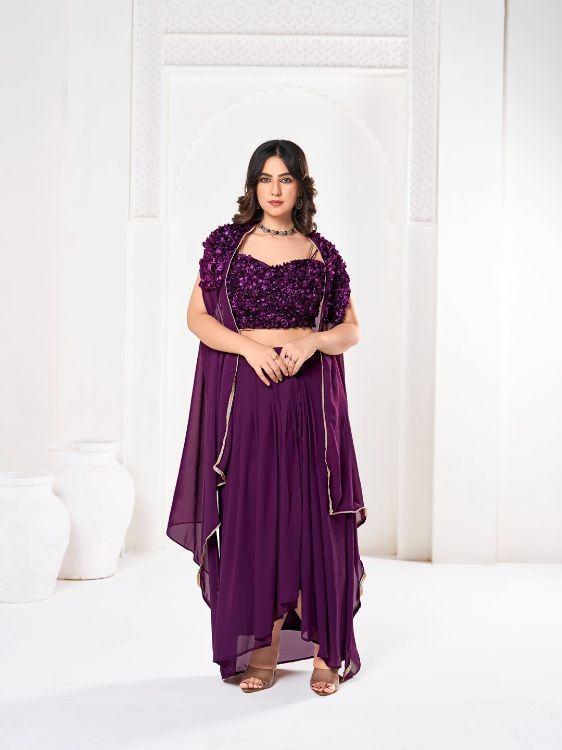 Picture of Marvelous Georgette Purple Lehenga Choli