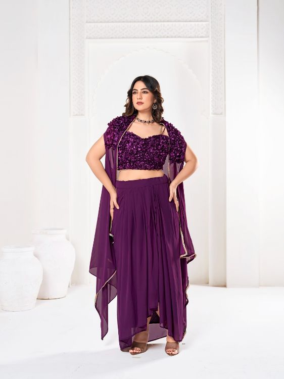 Picture of Marvelous Georgette Purple Lehenga Choli