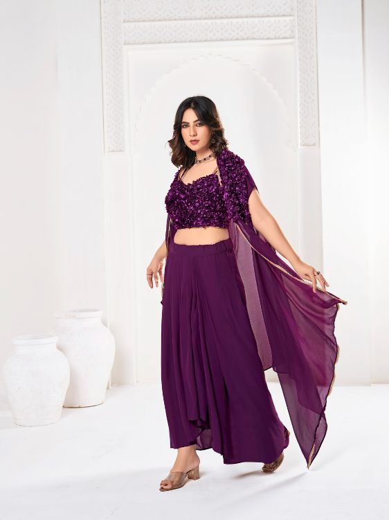 Picture of Marvelous Georgette Purple Lehenga Choli