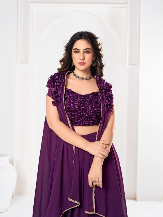 Picture of Marvelous Georgette Purple Lehenga Choli