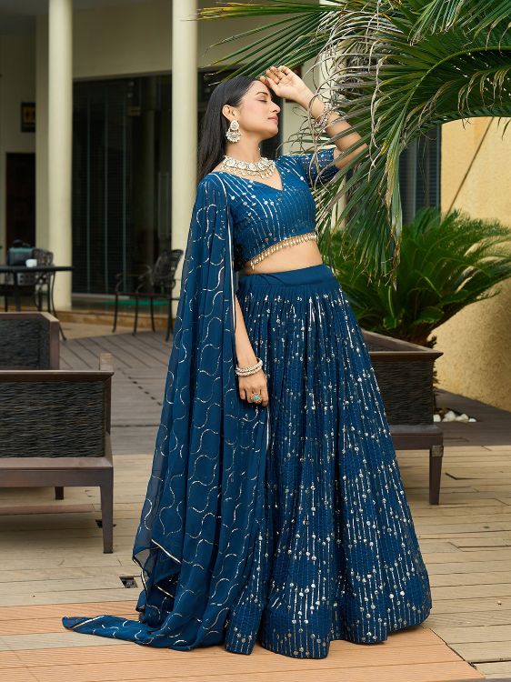 Picture of Lovely Georgette & Net Lehenga Choli