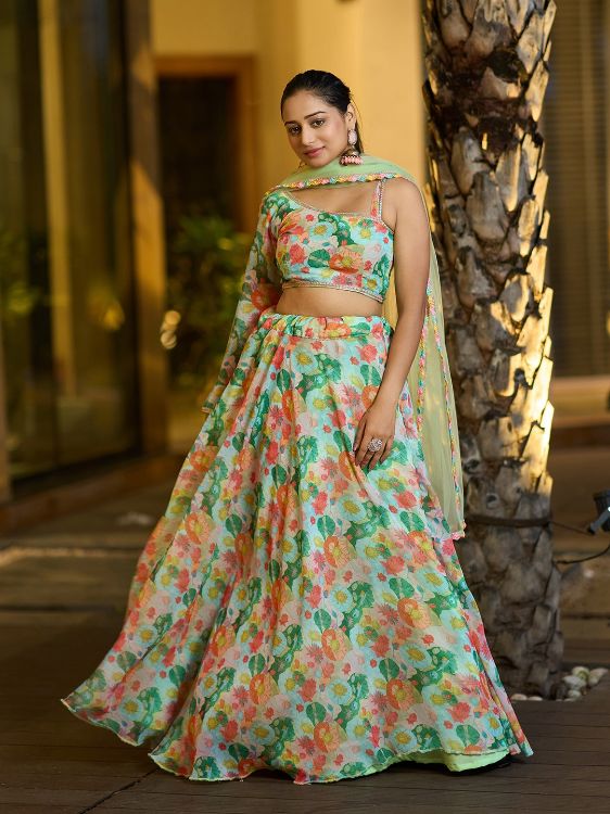 Picture of Resplendent Georgette Multi Lehenga Choli