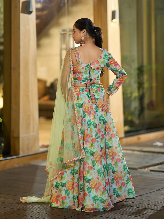Picture of Resplendent Georgette Multi Lehenga Choli
