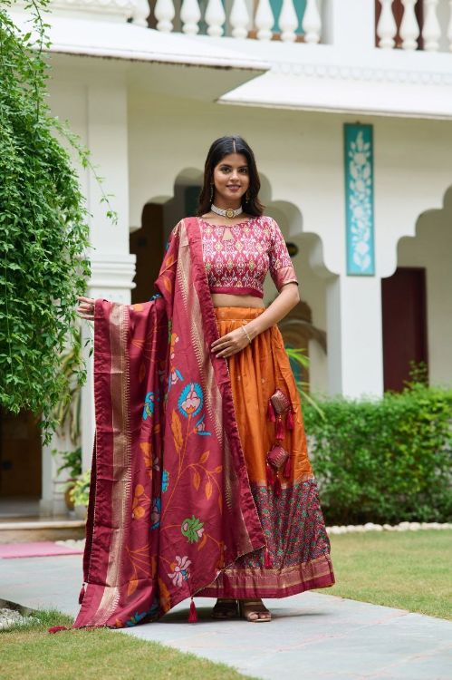 Picture of Marvelous Dola Silk Multi Lehenga Choli