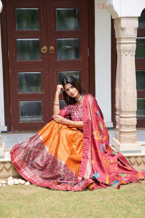 Picture of Marvelous Dola Silk Multi Lehenga Choli