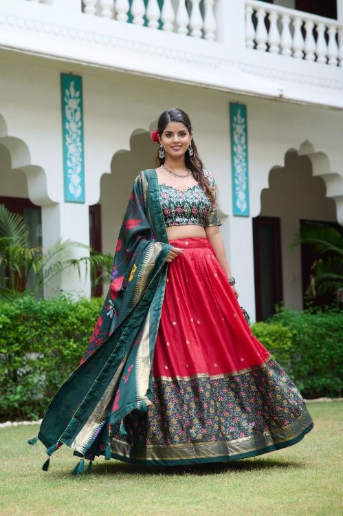 Picture of Wonderful Dola Silk Multi Lehenga Choli