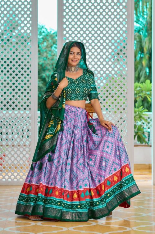 Picture of Superb Tussar Silk Multi Lehenga Choli