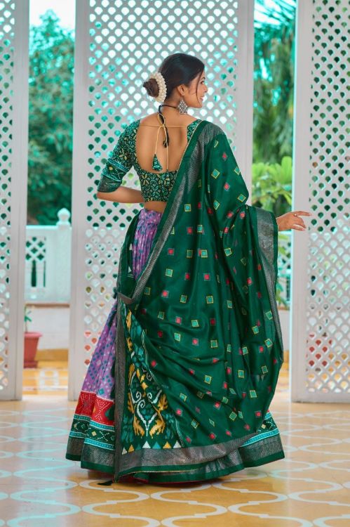 Picture of Superb Tussar Silk Multi Lehenga Choli