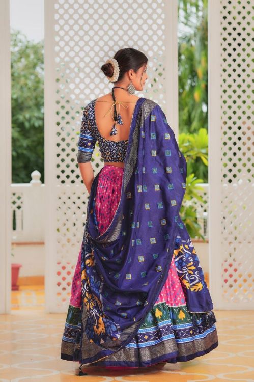 Picture of Ideal Tussar Silk Multi Lehenga Choli