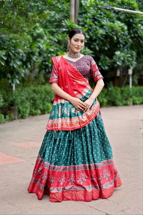 Picture of Marvelous Tussar Silk Multi Lehenga Choli