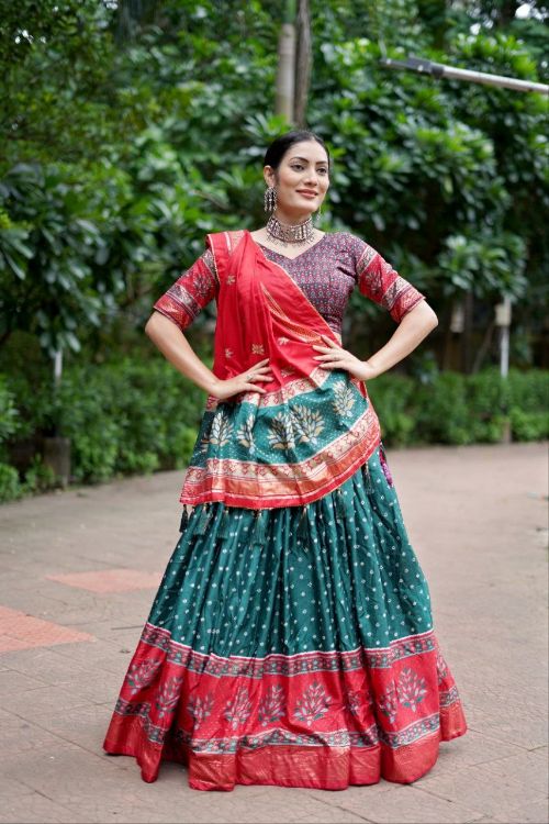 Picture of Marvelous Tussar Silk Multi Lehenga Choli