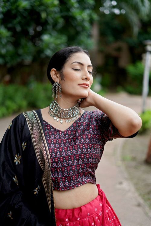 Picture of Stunning Tussar Silk Multi Lehenga Choli